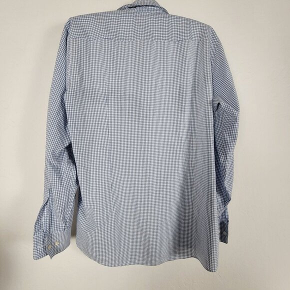 Boss Hugo Boss Mens Sharp Fit Checkered Long Sleeve Button-Up Dress Shirt 16.5 - Picture 2 of 9